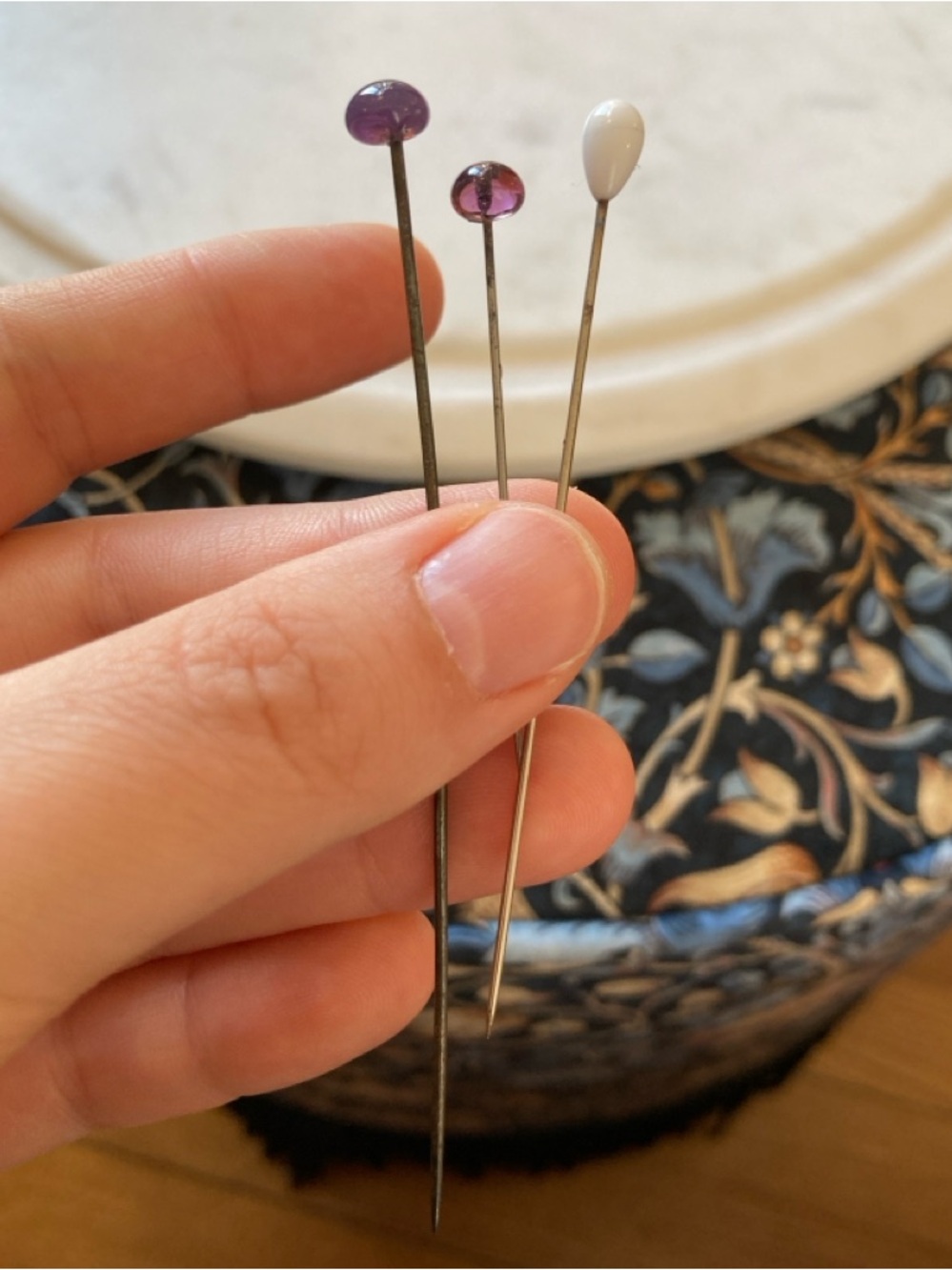 Antique Victorian/Edwardian Glass Hat Pins
